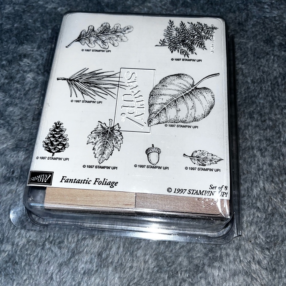 Retired 1997 Stampin Up Fantastic Foliage Leaves Fall Rubber Stamps Set